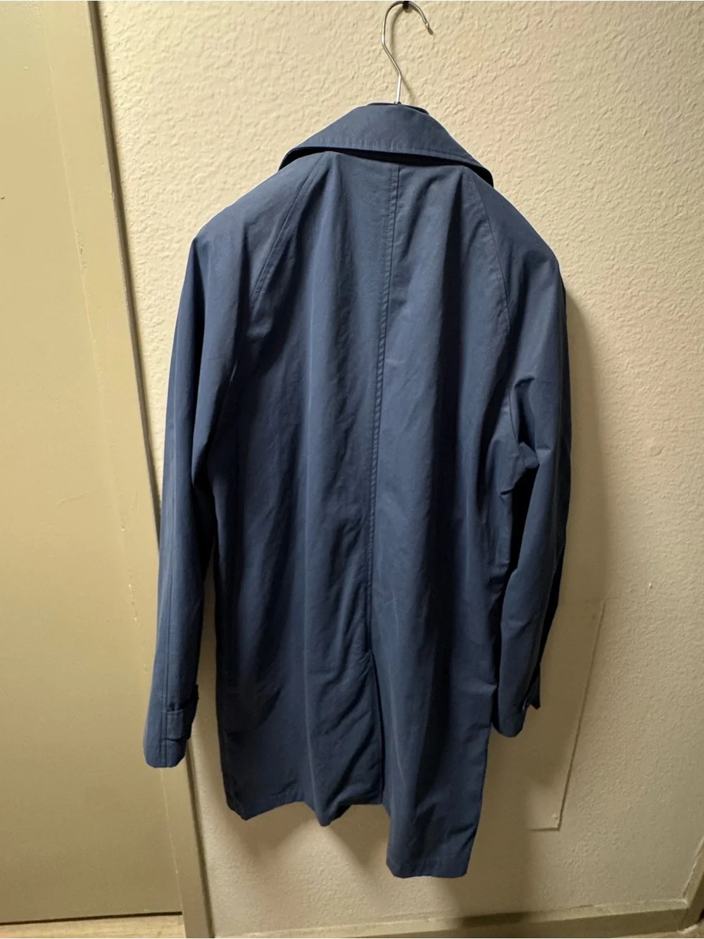 J. Crew Men's Navy Blue Trench Coat
